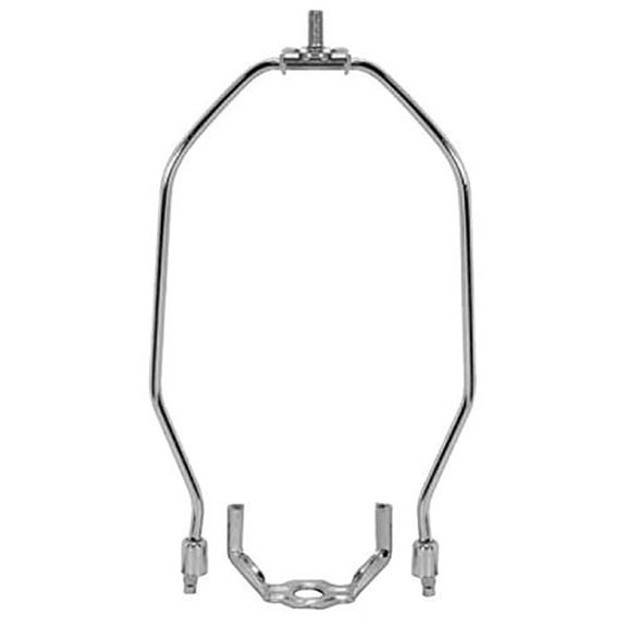 7 Inch Heavy Duty Harp Fitter For Lamp Shades Polished Nickel