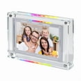 thumbnail image 1 of 7 Inch IPS Digital Picture Photo Frame with Music-Sync LED Ambient Light Auto-Rotation 4GB Video/Photo Playback US Plug, 1 of 7