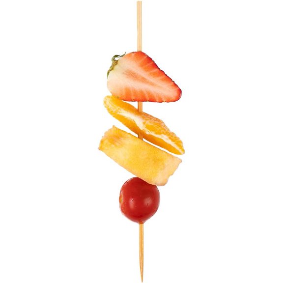 7 Inch Kebab Skewers, 100 Squared Wooden Skewers - Pointed, Sturdy, Natural Bamboo Skewer Sticks, Disposable, For Barbeques, Parties, Or Buffets