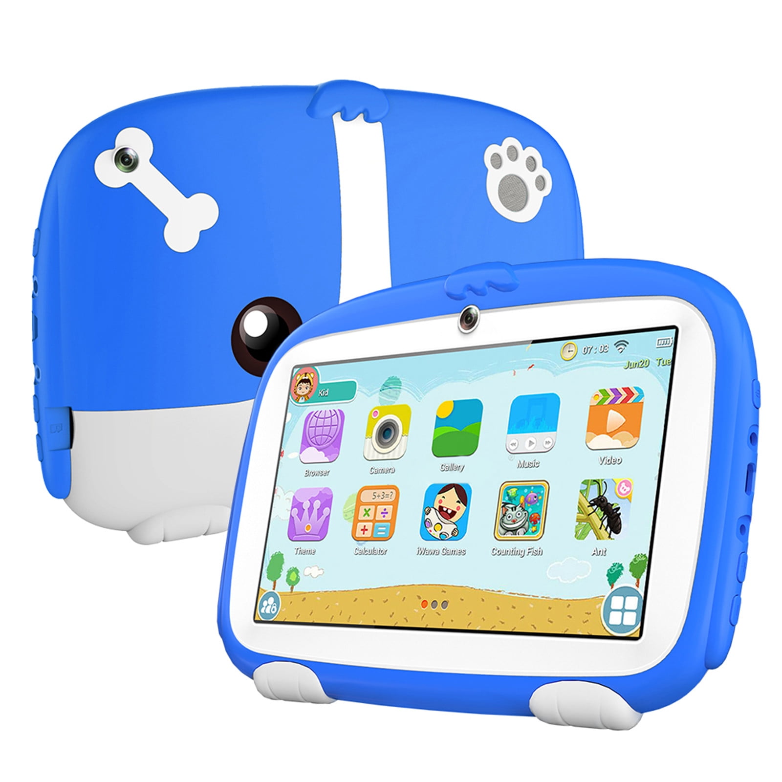 7-Inch Kids Tablet with Android 11, WiFi, Bluetooth, 2GB+32GB, 256GB Expandable, Parental Control, Dual Camera, 6000mAh Battery – Educational Learning Tablet Gift for Children