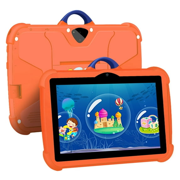 7 Inch Kids Tablet for Children, Android 7.1, WiFi Bluetooth, 1GB RAM 16GB ROM, 128GB Expand, Parental Control, Early Education Learning Gift with Protective Case
