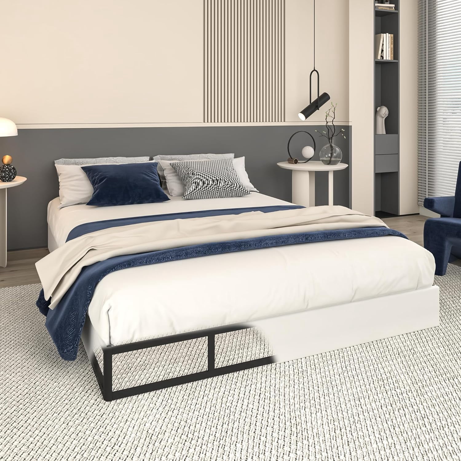 7 Inch King Box Spring Bed Base, Heavy Duty Metal King Mattress ...
