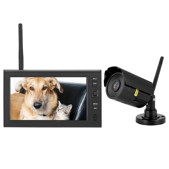7 Inch LCD Wireless 4CH Security Camera System Security IR Camera with 8G TF Memory Card for Home Security Monitoring