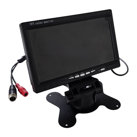7 Inch LED Backlight TFT LCD Monitor for Car Rearview Cameras, Car DVD, Serveillance Camera, STB, Satellite Receiver and Other Video Equipment (Black)