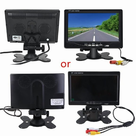 7 Inch LED Backlight Video LCD Monitor for Car Rearview Cameras DVD Waterproof
