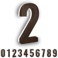 thumbnail image 1 of 7-Inch LED Backlit Address Number for House - Waterproof Outdoor Stainless Steel Sign, 6000K Bright White Light, 12V Powered, Mounting Plate Sold Separately (Bronze, Number 2), 1 of 5