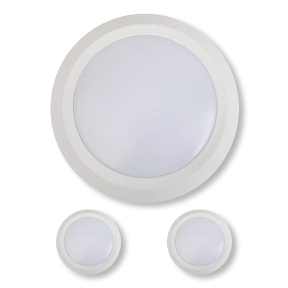 7 Inch LED Disk Light 15W 3000K 1080 Lumens White Recessed Light (2 Count)