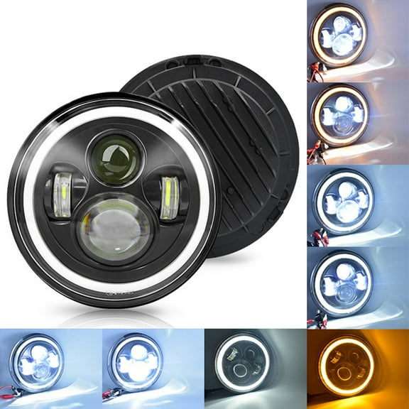 7 Inch LED Motorcycle Headlight Round Work Light for Easy Installation
