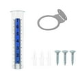 thumbnail image 1 of 7 Inch Large Capacity Outdoor Rain Gauge with Stainless Steel Bracket Clear Measurement Tube for Garden Yard Fence Patio Farm Accurate Weather Tool, 1 of 7