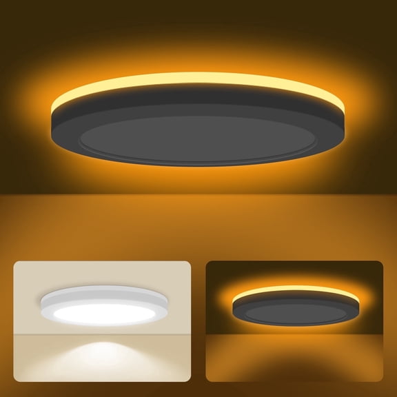 MW Lighting 7 inch Dimmable LED Night Light, 12W, 700 LM, 2700K-5000K 5CCT Flush Mount Lighting Fixtures for Bedroom,Hallway,White