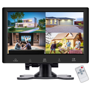 7 Inch Mini Monitor Small HDMI Potable Monitor, Security Monitor & displays Support AV HDMI VGA USB with Built-in Dual Speaker & Remote Control for Raspberry Pi PC CCTV DVR Car