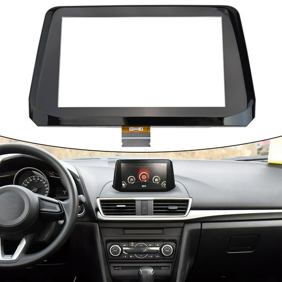 7 Inch Navigation Radio Display Touch Screen,For Mazda 3 2017-2018 Models,ABS LCD Car Interior Accessory,Black Replacement Part B61A611J0