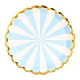 thumbnail image 1 of 7 Inch Plastic Plates Gold Rim Blue Premium Heavy Duty Disposable Dinner Plates for Wedding Party Birthday Holiday Home Kitchen Dessert Dinner Tableware, 1 of 1