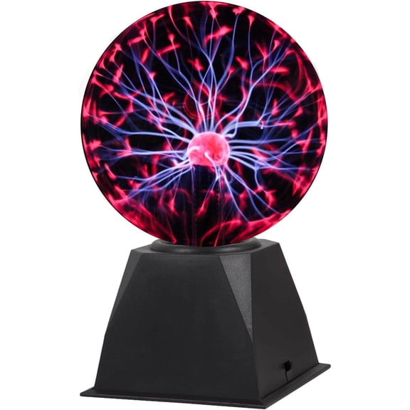 7 Inch Plug-in Magic Plasma Ball Lamp - Touch & Sound Sensitive Interactive Plasma Lamp Nebula Sphere Globe, Science Educational Gift for Decorations/Parties/Bedroom