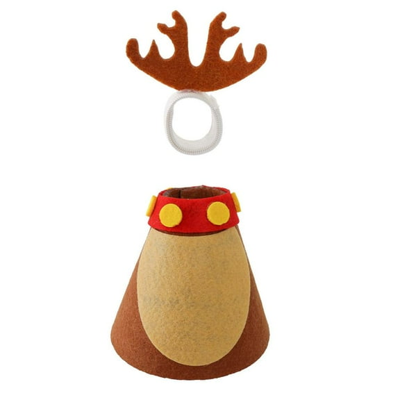 7 Inch Porch Goose Turkey Outfits, Lawn Goose Christmas Costume with Hat, Cute Ornaments Garden Costume Small Statue, Holiday Outdoor Garden Yard Patio Decoration