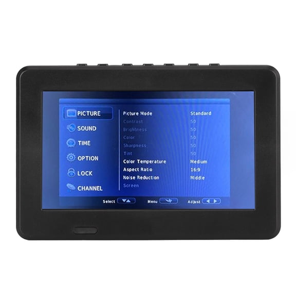 7 Inch Portable LED Digital Television with Rechargeable Battery, 1080P ATSC TV