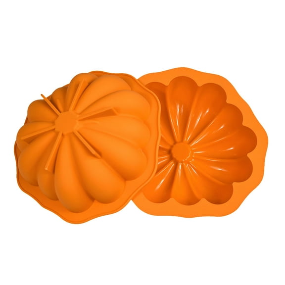 7 Inch Pumpkin Shaped 3D Silicone Cake Pan for Halloween Baking and Desserts