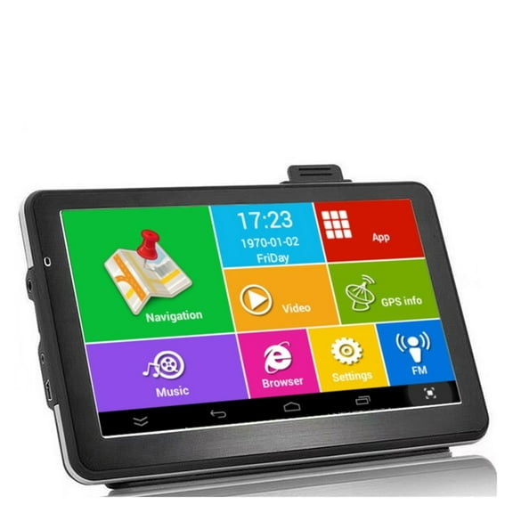 7" Inch Quad Core 16GB Car GPS Navigation Sat Na AV-IN Bluetooth WIFI FM Transmitter Bundle Free Maps ,Easy to Operate