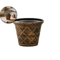 thumbnail image 1 of 7-Inch Rattan-Style Plastic Flower Pot – Thickened, Enlarged & Durable Planter for Bonsai, Succulents, Vegetables – Outdoor/Indoor Decorative Pot for Balcony & Garden, 1 of 4