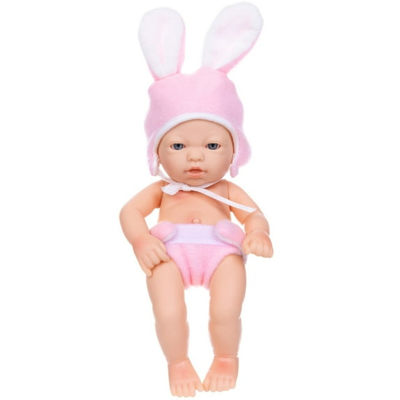 7 Inch Realistic Baby Doll Soft Vinyl Reborn Doll with Pacifier Easter Gift for Girls Toddlers Pretend Play Ages 3 Plus