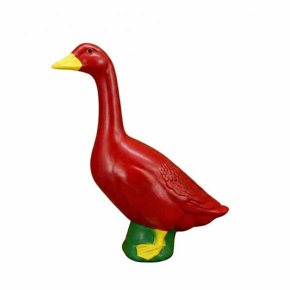 7 Inch Red Goose Art Ornament Resin Resin Garden Statue for Outdoor Backyard Lawn Patio Porch and Indoor Entryway Living Room Shelf Hallway Home Decoration Gift