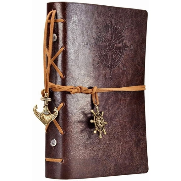 7-Inch Refillable A6 Binder Notebook - Premium Vegan Leather Personal Planner, Eco-Friendly Journal with 6-Ring Loose-Leaf System for Writing, Business, and Creative Sketches, Coffee