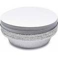 thumbnail image 1 of 7 Inch Round Aluminum Foil Pan 24 oz, 1.5 lb, 0.75 Quart Disposable Take Out (100), 1 of 2