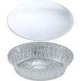 thumbnail image 1 of 7-Inch Round Aluminum Foil Pans with Board Lids – Disposable Take-Out Food Containers, Oven, Steam Table, Roasting & Baking Safe:100CT, 1 of 7