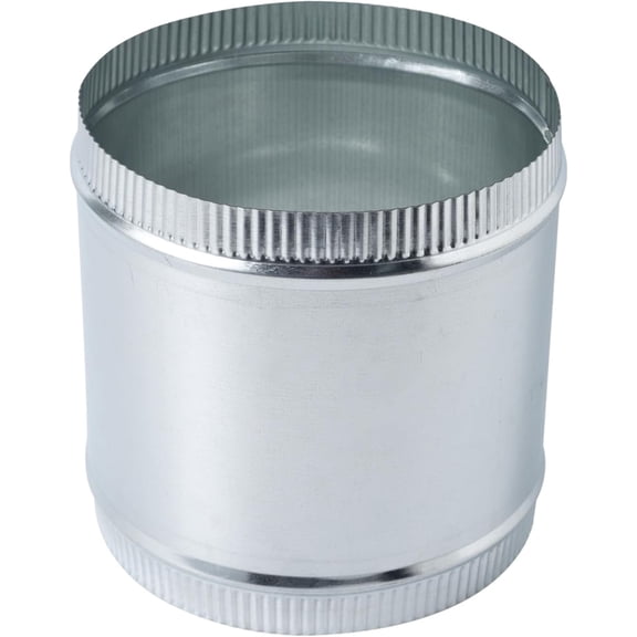 7 Inch Round Galvanized Steel Duct Connector - Metal Ventilation Pipe Coupler - Dryer Vent Hose Extension - HVAC Ducting Coupling for Straight Connection