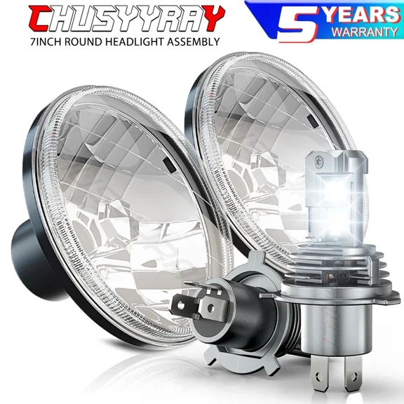 7 Inch Round LED Headlight High Low Beam For Jeep Patriot 2008 2009 2010 2011 2012 2013 2014 2015 2016
