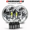 thumbnail image 1 of 7" Inch Round LED Headlight High/Low White Fit for Jeep Wrangler Glide Street Bike, 1 of 5