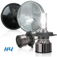 thumbnail image 1 of 7''Inch Round LED Headlights H4 White Bulbs Hi/Lo Beam For Mack R Series, 1 of 10