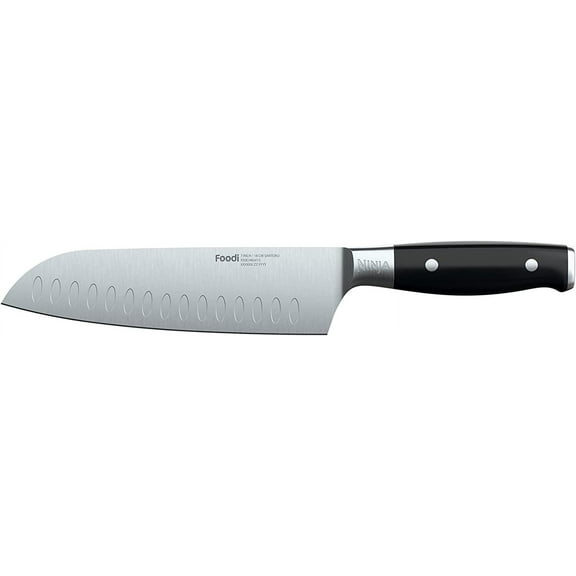 7-Inch Santoku Knife, Premium, German Stainless Steel, Black
