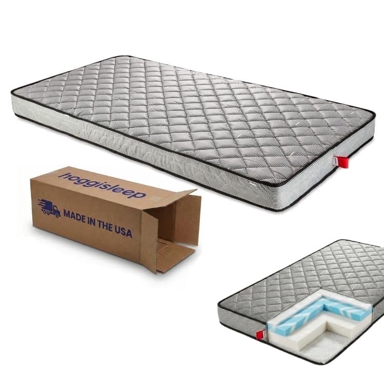 7 Inch Semi Truck Mattress - 38x80, Twin XL - Memory Foam Mattress, Medium Firm Feel, DOT Compliant Non Woven, Certified Only Safe Foams, Easy Bed in a Box Mattress - hoggisleep - Made in USA