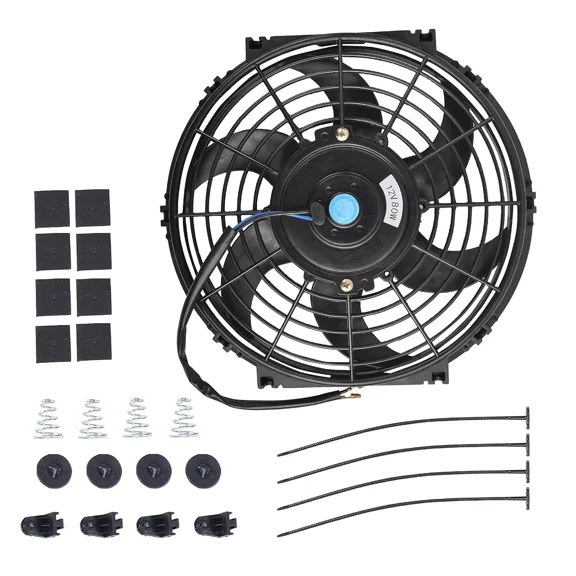 7 Inch Slim Fan Push Pull Electric Radiator Cooling 7', Black