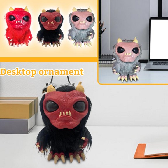 7 Inch Spooky Alien Resin Desktop Statue, Colorful / Vibrant Design Ghost-like Figurine with Creepy Details, Gray Decorative Ornament for Home Office, Living Room, Desk Decoration for Family