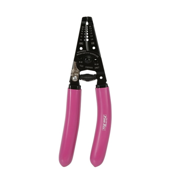 7-Inch Spring Loaded Wire Strippers and Cutters, Pink