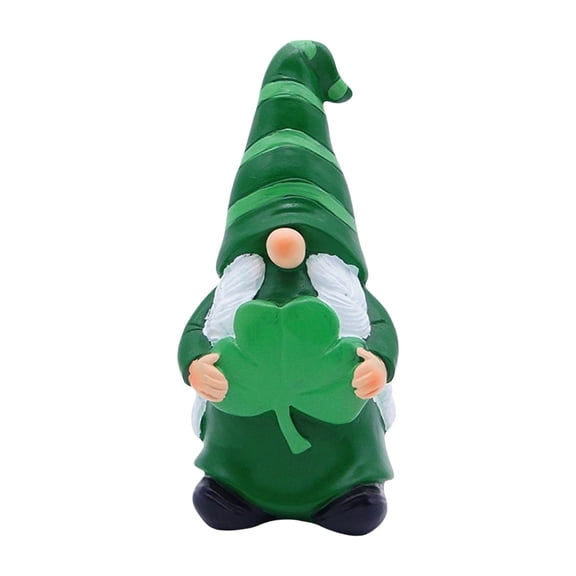 7 - Inch St. Patrick's Day Green Gnome Figurine - Luck - Bringing Home Decor