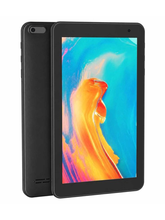 7 inch Tablet, 128GB, Android 13, 8GB (3+5) RAM, Quad-Core, Wi-Fi, Dual Cameras, Black
