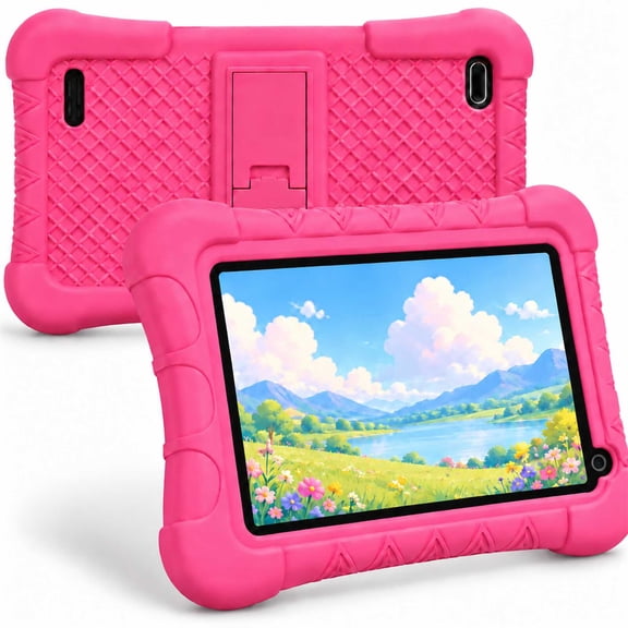 7 inch Tablet, 128GB, Android 13, 8GB (3+5) RAM, Quad-Core, Wi-Fi, 2600mAh Battery, Red