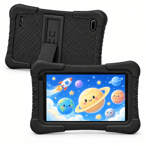 7 inch Tablet, 128GB, Android 13, Quad-Core, 8GB (3+5) RAM, Bluetooth 4, Wi-Fi, Black