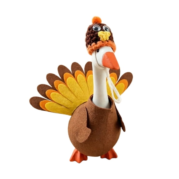 7 Inch Thanksgiving Turkey Desk Goose Outfits, Cute Mini Desk Goose Clothes Accessories, Desktop Goose for Goose Statue Fall Harvest Decor, Holiday Gift for Office Home, Outfit Only