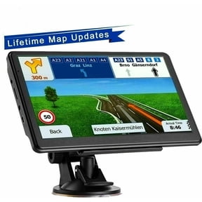 7" Inch Touchscreen GPS Navigation for Car & Truck & RV with Sunshade Voice Guidance Lifetime Free Map Update Navigator System 8GB 256MB US Canada Mexico