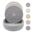 thumbnail image 1 of 7 Inch Trivets for Hot Dishes,Hot Pots and Pans,Thick Heat Large Coaster,Multifunctional Hot Pads fo Multicolor cotton rope, 1 of 7