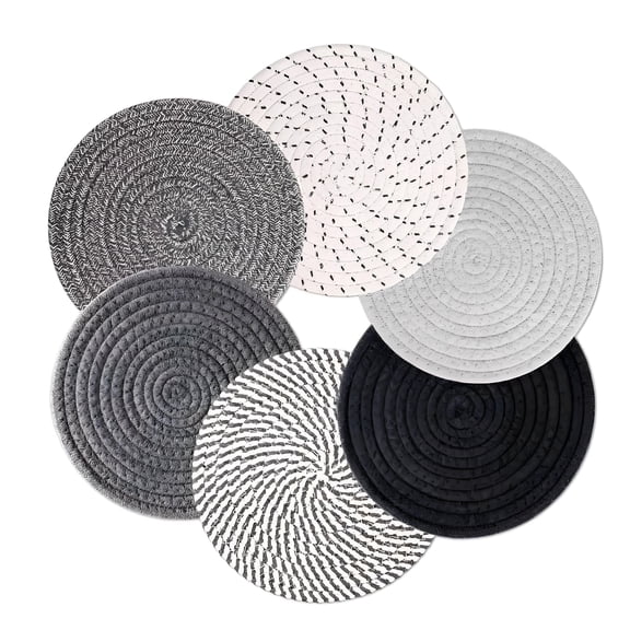 7 Inch Trivets for Hot Dishes, Pots and Pans, 6 Heat Resistant Pot Holders for Kitchen, Home Essentials, Hot Pads for Countertop and Table