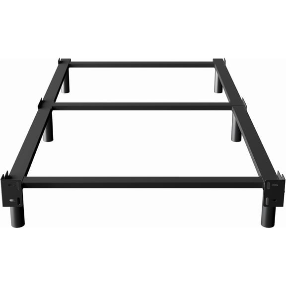 7 Inch Twin XL Bed Frames Base for Box Spring and Mattress, 6 Legs Support Sturdy Metal Platform Tool-Free and Easy Assembly, Black