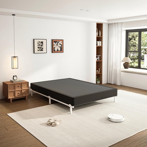 7 Inch Twin XL Metal Box Spring with Round Corners - 3000 lbs Capacity, High  Heavy Duty Mattress Foundation with Steel Slats, Noise-Free, Easy Assemble, Black