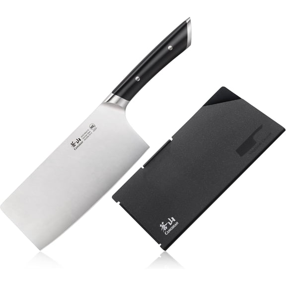 7-Inch Vegetable Cleaver, Forged German Steel, Black, 502551