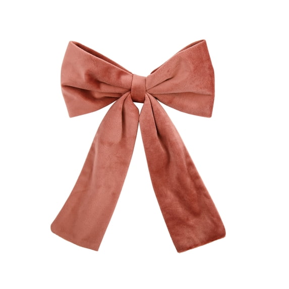 7 Inch Velour Hair Bow with Tails