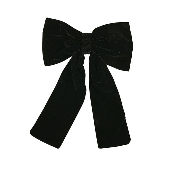 7 Inch Velour Hair Bow with Tails